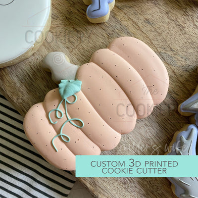 Flat Pumpkin Cookie Cutter - Halloween Cookie Cutter - 3D Printed Cookie Cutter - TCK63129