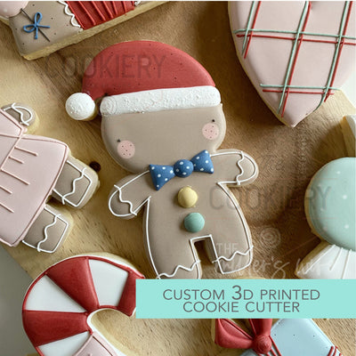 Gingerbread Boy Cutter - Christmas Holiday Cutter -   3D Printed Cookie Cutter - TCK84192