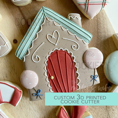 Gingerbread House Cutter - Christmas Holiday Cutter -   3D Printed Cookie Cutter - TCK84194