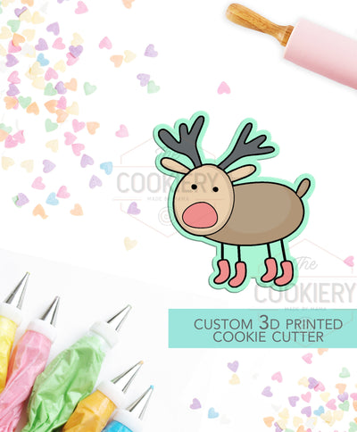 Cute Reindeer Rudolph Cookie Cutter - Christmas Cookie Cutter - Winter Cutter -   3D Printed Cookie Cutter - TCK87154