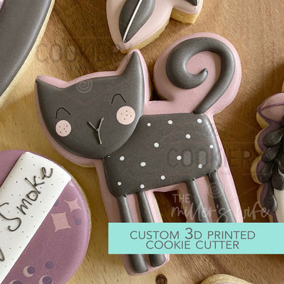 Black Cat - Halloween Cookie Cutter -  3D Printed Cookie Cutter - TCK63137