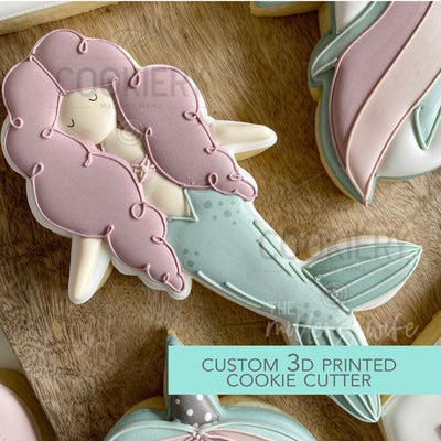 Mermaid Cookie Cutter - Fairytale Cookie Cutter  - 3D Printed Cookie Cutter - TCK88301