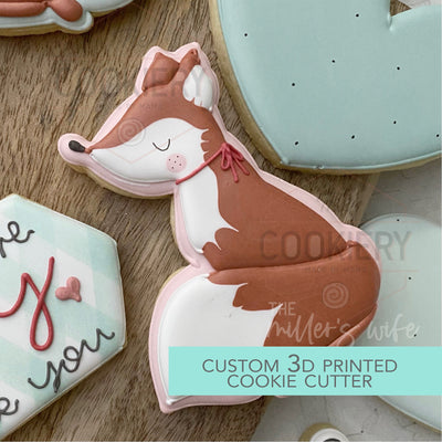 Valentine's Fox - You're Foxy and I Like You -  Cookie Cutter - Valentine's Day Cookie Cutter -  3D Printed Cookie Cutter - TCK88316