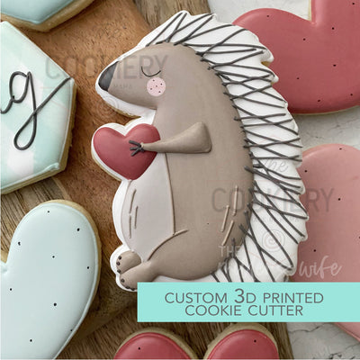 Porcupine I'm Pine-ing for you Cookie Cutter- Valentine's Day Cookie Cutter -  3D Printed Cutter - TCK88323