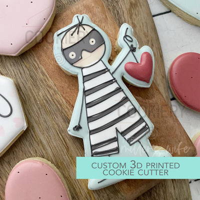 Heart Thief You've Stolen My Heart Cookie Cutter- Valentine's Day Cookie Cutter -  3D Printed Cutter - TCK88324