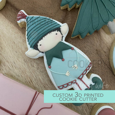 Skinny Boy Elf  - Christmas Cookie Cutter   - 3D Printed Cookie Cutter - TCK88326