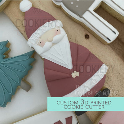 Santa Claus Cookie Cutter  - Christmas Cookie Cutter   - 3D Printed Cookie Cutter - TCK88327