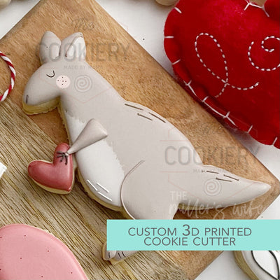Wallaby You're my Walla-bae  Cookie Cutter- Valentine's Day Cookie Cutter -  3D Printed Cutter - TCK88338