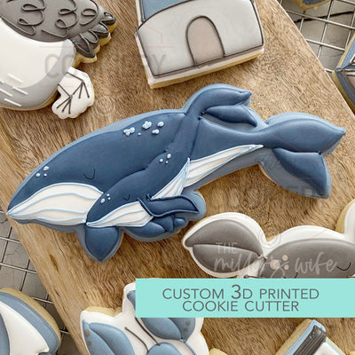 Whale Cookie Cutter -  Under the Sea Cookie Cutter -   3D Printed Cookie Cutter - TCK88332