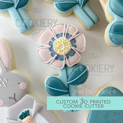 Spring Flower Cookie Cutter - Easter Cookie Cutter -  3D Printed Cookie Cutter - TCK13154
