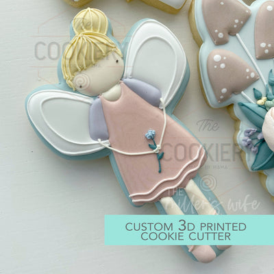 Garden Fairy Cookie Cutter  - Fairy Princess Cookie Cutter  - Spring Cookie Cutter 3D Printed Cookie Cutter - TCK88345