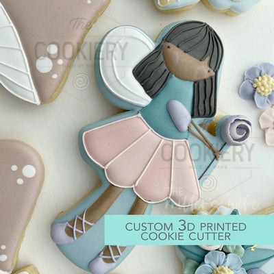 Garden Fairy Cookie Cutter  - Fairy Princess Cookie Cutter  - Spring Cookie Cutter 3D Printed Cookie Cutter - TCK88347