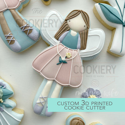 Garden Fairy Cookie Cutter  - Fairy Princess Cookie Cutter  - Spring Cookie Cutter 3D Printed Cookie Cutter - TCK88346