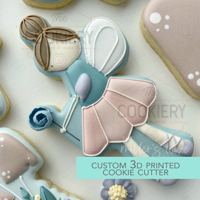 Garden Fairy Cookie Cutter  - Fairy Princess Cookie Cutter  - Spring Cookie Cutter 3D Printed Cookie Cutter - TCK88348