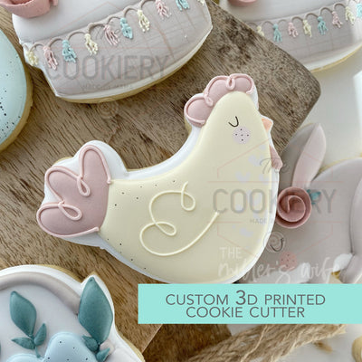 Chicken Cookie Cutter -  Farm Animals Cookie Cutter -   3D Printed Cookie Cutter - TCK13171