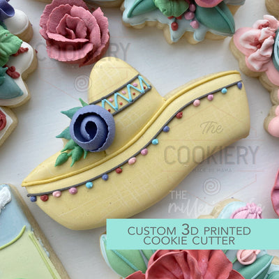 Floral Sombrero Cookie Cutter -  Summer Cookie Cutter -   3D Printed Cookie Cutter - TCK82142