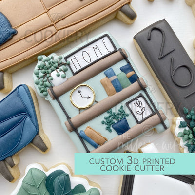 Bookshelf Cookie Cutter - Housewarming Cookie Cutter -  3D Printed Cookie Cutter - TCK85145