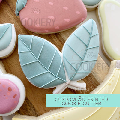 Double Leaf Cookie Cutter - Tropical Summer Cookie Cutter - 3D Printed Cookie Cutter - TCK25111
