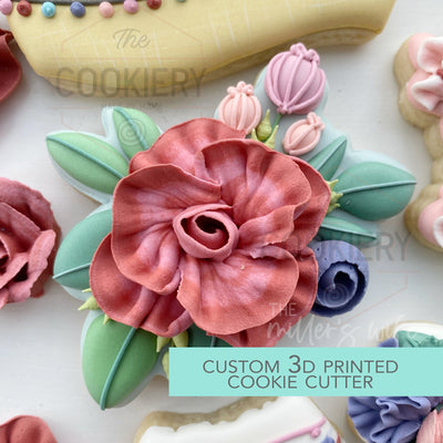 Floral Cluster Cookie Cutter -  Summer Cookie Cutter -   3D Printed Cookie Cutter - TCK82145