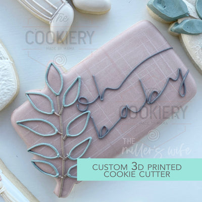 Greenery Plaque Cookie Cutter, Baby Shower Cookie - 3D Printed Cookie Cutter - TCK89114
