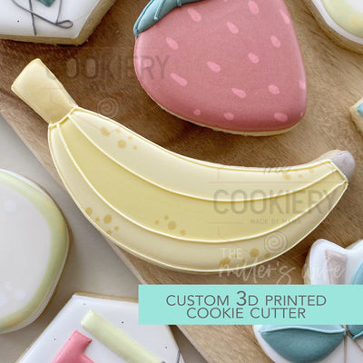 Banana Cookie Cutter - Tropical Summer Cookie Cutter - 3D Printed Cookie Cutter - TCK25115