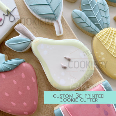 Pear Cookie Cutter - Tropical Summer Cookie Cutter - 3D Printed Cookie Cutter - TCK25116