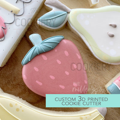 Strawberry Cookie Cutter - Tropical Summer Cookie Cutter - 3D Printed Cookie Cutter - TCK25114