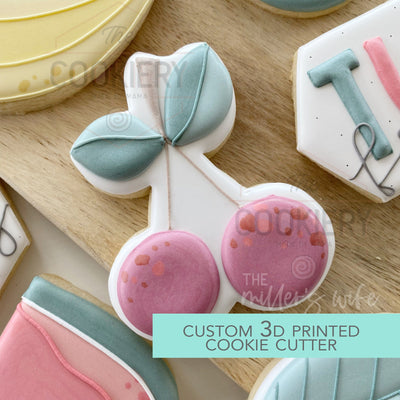 Cherries Cookie Cutter - Tropical Summer Cookie Cutter - 3D Printed Cookie Cutter - TCK25119