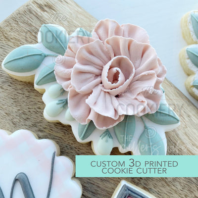 Floral Corner Cluster Cookie Cutter -  Floral Cookie Cutter -   3D Printed Cookie Cutter - TCK49137