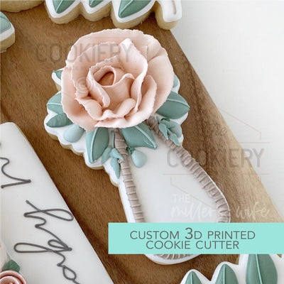 Floral Rattle Cookie Cutter -  Floral Baby Shower Cookie Cutter -   3D Printed Cookie Cutter - TCK49140