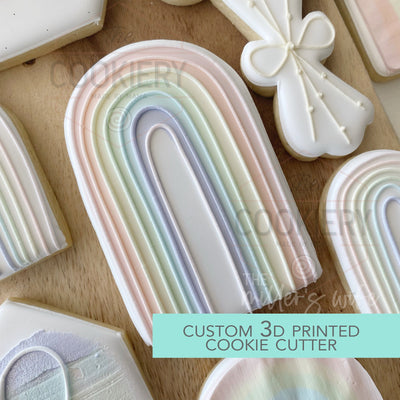 Tall Skinny Rainbow Cookie Cutter - Rainbow Cutter  - 3D Printed Cookie Cutter - TCK49141