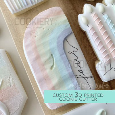 Half Rainbow Plaque Cookie Cutter - Rainbow Cutter  - 3D Printed Cookie Cutter - TCK49142