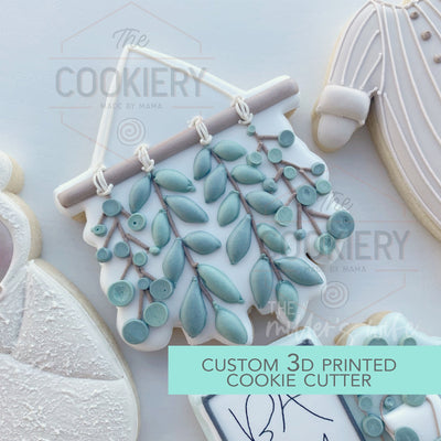 Hanging Greenery Cookie Cutter, Baby Shower Cookie - 3D Printed Cookie Cutter - TCK89107
