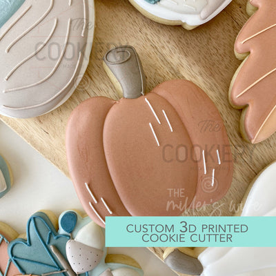 Pumpkin Cookie Cutter - Fall and Thanksgiving - Cookie Cutter -  3D Printed Cookie Cutter - TCK82154