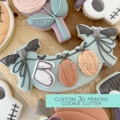 Boo Banner - Halloween Cookie Cutter -  3D Printed Cookie Cutter - TCK89123