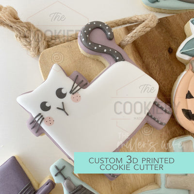 Ghost Cat - Halloween Cookie Cutter -  3D Printed Cookie Cutter - TCK89119