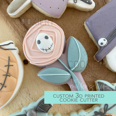 Spooky Flower Cookie Cutter - Halloween Cookie Cutter -  3D Printed Cookie Cutter - TCK89120
