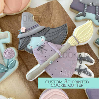 Cute Witch Cookie Cutter - Halloween Cookie Cutter -  3D Printed Cookie Cutter - TCK89125