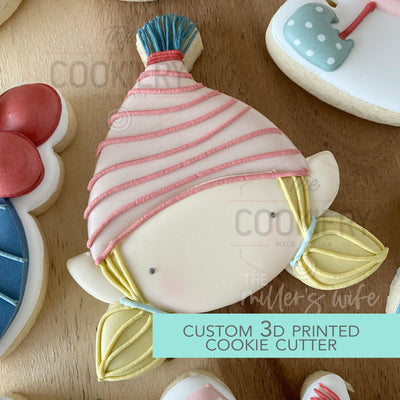 Christmas Girl Elf Face Cookie Cutter  - Christmas Cookie Cutter   - 3D Printed Cookie Cutter - TCK87171