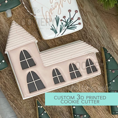 Christmas Village House Cutter - Housewarming Cookie Cutter -  3D Printed Cookie Cutter - TCK87187
