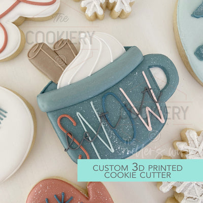 Hot Cocoa Mug Cookie Cutter - Christmas Cookie Cutter   - 3D Printed Cookie Cutter - TCK87193