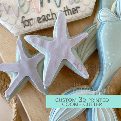 Starfish We Mermaid For Each Other Cookie Cutter- Valentine's Day Cookie Cutter -  3D Printed Cutter - TCK47144