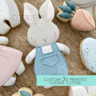 Boy Bunny Cookie Cutter - Easter Cookie Cutter -  3D Printed Cookie Cutter - TCK13181
