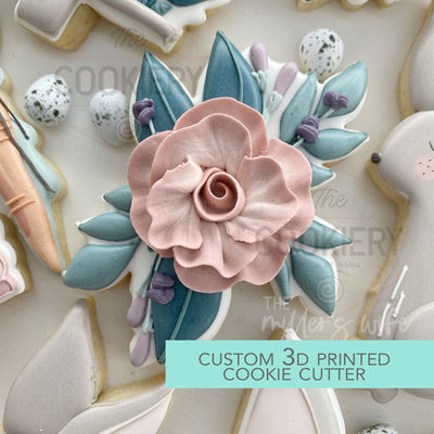 Spring Floral Cluster Cookie Cutter - Easter Spring Cookie Cutter -  3D Printed Cookie Cutter - TCK13182