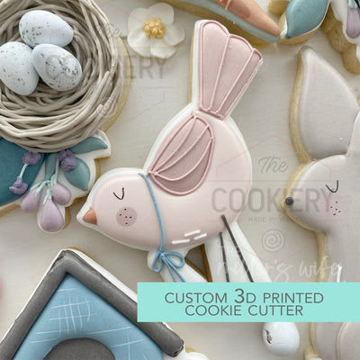Spring Bird Cookie Cutter -  Spring  Easter Cookie Cutter - 3D Printed Cookie Cutter - TCK13184