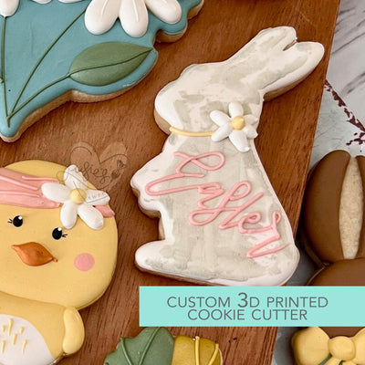Standing Rustic Bunny Cookie cutter -  Easter Cookie Cutter  - 3D Printed Cookie Cutter - TCK89146