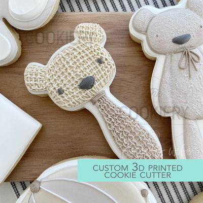 Bear Rattle Cookie Cutter - Baby Shower Cookie - 3D Printed Cookie Cutter - TCK32155