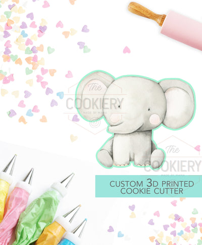 Sitting Elephant Cookie Cutter - Jungle Safari Cookie Cutter - 3D Printed Cookie Cutter - TCK34183