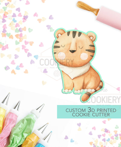 Tiger Cookie Cutter - Jungle Safari Cookie Cutter - 3D Printed Cookie Cutter - TCK34186