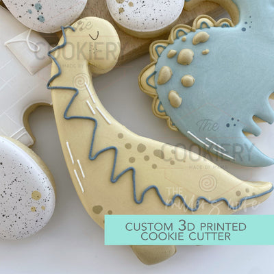 Dinosaur Cookie Cutter - Cute Dino Cookie Cutter -  3D Printed Cookie Cutter - TCK34189